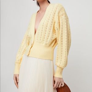 Aritzia Wilfred Thais cardigan XXS white/cream